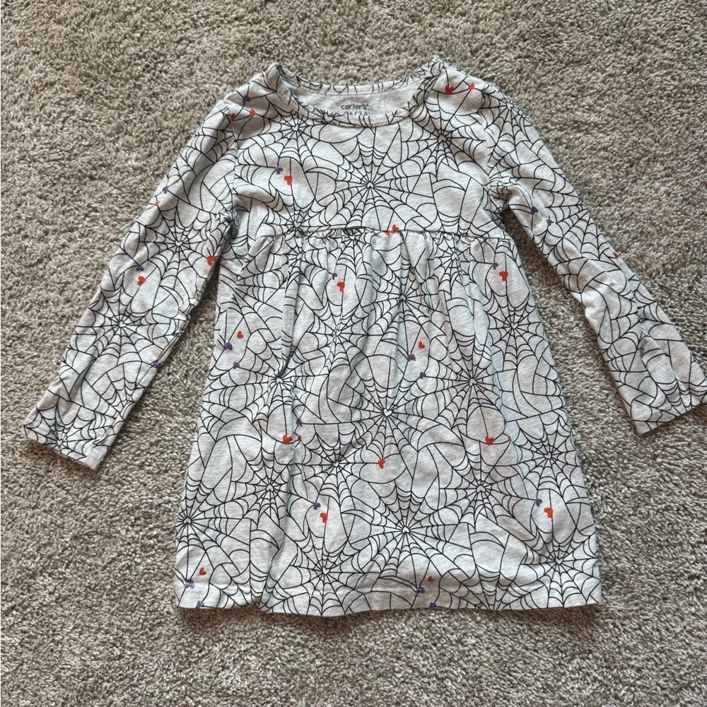 Carters Halloween long sleeve dress Halloween Outfit spider webs size 5T